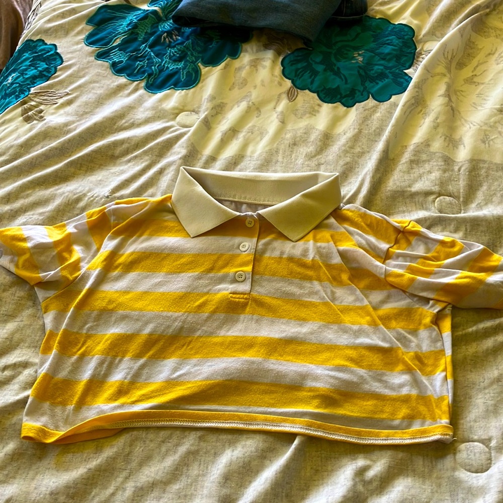 Cute, collard, crop top